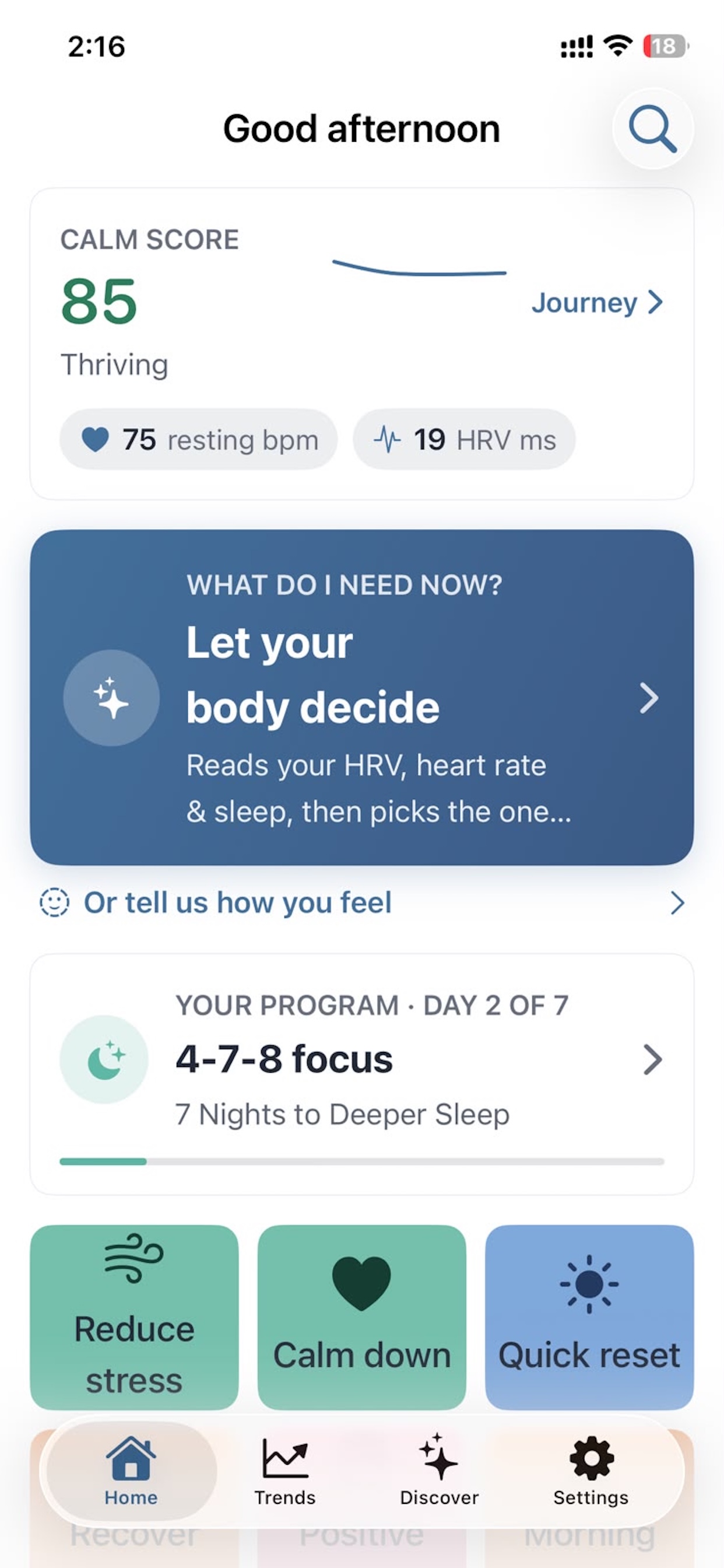 Sereze app screenshot